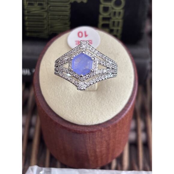 Bomb Party Ring RG58301 “I'll Think Of You Always” Size 10 Lavender Fluorite - Picture 1 of 4